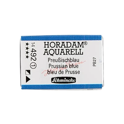 Abbildung von Schmincke HORADAM® AQUARELL feinste Künstler Aquarellfarben, 492 Preußischblau, 14 043, 1/1 Näpfchen
