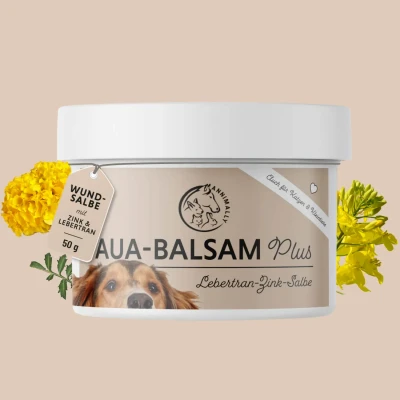 Abbildung von Hund Lebertran Zinksalbe 50g I Wundsalbe bei Verletzungen, Ekzem und Liegeschwielen Balsam für Hunde, Katzen, Pferde &amp; Kleintiere mit Zink, Ringelblumenöl