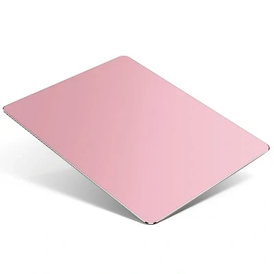 Abbildung von TERRATUTOR Aluminium Metall Mauspad mit Rutschfester Gummibasis und Mikrosandstrahllegierungsoberfläche für Schnelle Präzise Kontrolle Rosa