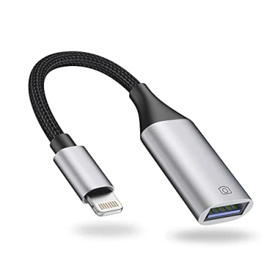 Abbildung von IVSHOWCO Lightning auf USB Adapter [Apple MFi Zertifiziert], Kamera für iPhone, iOS OTG Kabeladapter Unterstützt Flash Laufwerk, Kartenleser, Maus, Tastatur