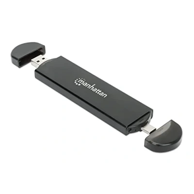 Abbildung von Manhattan USB zu SDD Schrank M.2 NVMe und SATA 130639 3.2 Gen 2 Typ C Stecker A für SSDs 2230/2242/2260/2280 mit M Schlüssel oder B+M