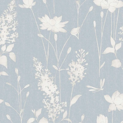 Abbildung von LAURA ASHLEY Vliestapete &quot;Dragonfly Garden&quot;, gemustert, FSC zertifiziert, mit lebhaftem Druck, 10 Meter Länge