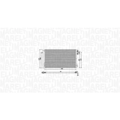 Abbildung von MAGNETI MARELLI 350203752000 Klimakondensator mit Trockner 602x348x18 348 602 18 BMW: X1, 3 Limousine, Touring