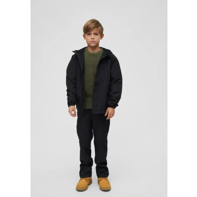 Abbildung von Brandit Kinder KIDS Frontzip Übergangsjacke für Kinder, Größe: 122/128, Black