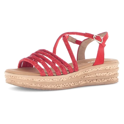 Abbildung von Gabor Plateausandalette, Damen, Größe: 43, Rot Schuhe