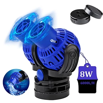 Abbildung von EXLECO Aquarium Strömungspumpe Dual Wavemaker 6000L/H 8Watt Umwälzpumpe Wellenpumpe JVP 230 WAVE MAKER 360 schwenkbar für 80 100cm Süß und Salzwasseraquarien