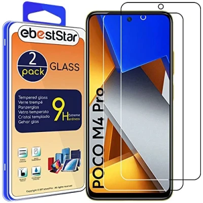 Abbildung von ebestStar {2 Stück) Panzer Schutz Glas für Xiaomi Poco M4 Pro 4G, 3D Displayschutz, 9H gehärte Glas, Abgerundete, Blasenfrei