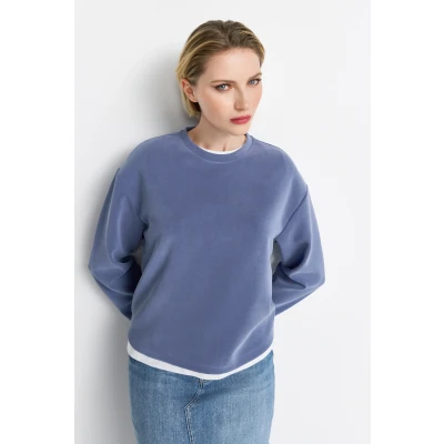 Abbildung von Rich &amp; Royal Langarmshirt, Damen, Größe: Small, Vintage blue