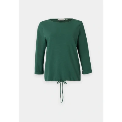 Abbildung von TOM Tailor Structured Langarmshirt, Damen, Größe: Large, Explorer green