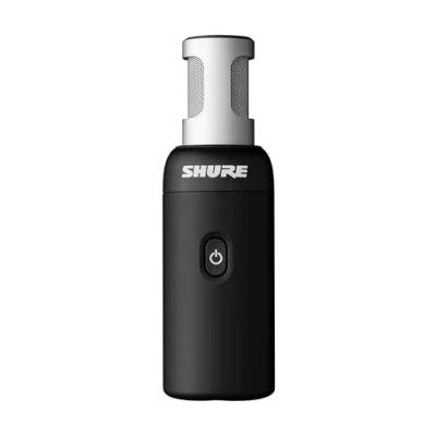 Abbildung von Shure MoveMic 88+ Drahtloses Mikrofon Professioneller Audio Recorder für Film /Feld Aufnahmen und Interviews, Stereo Mikro 4 Richtcharakteristiken Kompatibel mit iOS/Android über MOTIV App