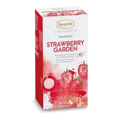 Abbildung von Ronnefeldt Teavelope &#039;Strawberry Garden&#039; Früchtetee, 25 Teebeutel, 37,5 g, Menge:1 Stück