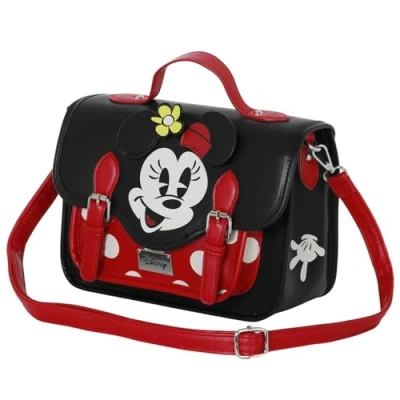Abbildung von Karactermania Schultertasche Disney Minnie Maus kleiner Rucksack Tasche Umhängetasche Handtasche, 3 in 1 Funktion