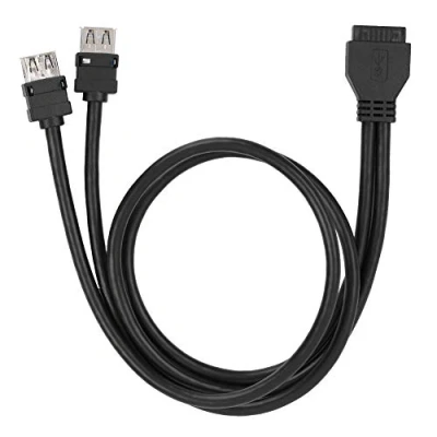 Abbildung von ciciglow USB 3.0 Panel Mount Kabel, USB3.0 19/20PIN Desktop Front Motherboard Kabel mit Festen Füßen(0.6m)