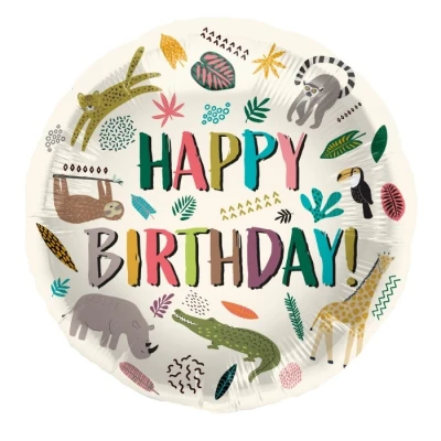 Abbildung von Folienballon Zoo Party 45cm Leer
