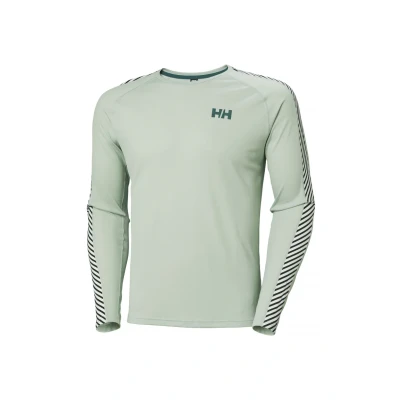 Abbildung von Helly Hansen LIFA Active Stripe CREW Langarmshirt, Herren, Größe: XL, Green mist