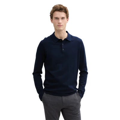 Abbildung von TOM Tailor Langarmshirt, Herren, Größe: Large, Sky captain blue