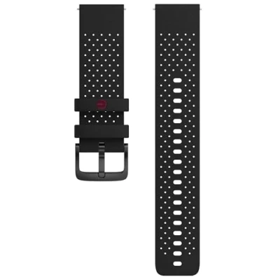 Abbildung von POLAR Unisex Erwachsene Armband Silikonarmband 22mm, Schwarz Grau, S L