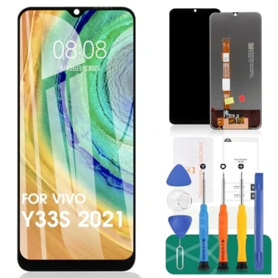 Abbildung von Ersatz LCD Display für Vivo Y33S 2021 Touchscreen V2109 Digitizer (Schwarz, ohne Rahmen)