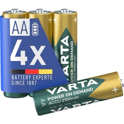 Abbildung von VARTA 4x Batterien AA, wiederaufladbar, Recharge Akku, 2100 mAh, vorgeladen Akku (1 St)