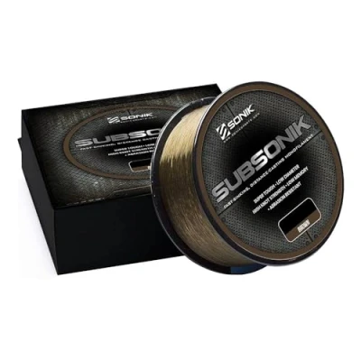 Abbildung von Sonik Subsonik Braun 25lbs 1200m 0,41mm Monofile Schnur