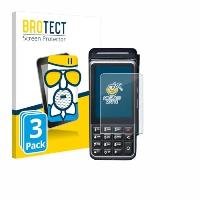 Abbildung von BROTECT Entspiegelungs Schutzglas für Verifone V400m (3 Stück) Schutz Folie Panzerfolie Glas Matt [Extrem Kratzfest 9H, Anti Reflex]