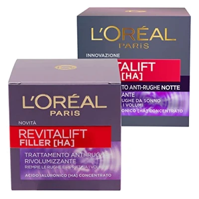 Abbildung von L&#039;Oréal Paris Revitalift Filler Anti Falten Behandlung Nacht und Tag mit Hyaluronsäure