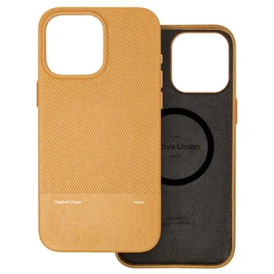 Abbildung von Native Union (Re Classic Case 3.0 MagSafe kompatibel mit integrierten Magneten Widerstandsfähige &amp; recycelte Materialien Ultrahaltbar 6ft / 1,8m Sturzschutz für iPhone 16 Pro Max (Kraft)