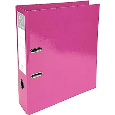 Abbildung von Exacompta 53624E Premium Kunststoff Ordner Prem&#039;Touch Iderama. 7 cm breit DIN A4 Ringordner Aktenordner Briefordner Büroordner Plastikordner Schlitzordner rosa