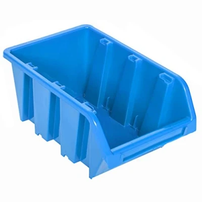 Abbildung von botle 50 x Stapelboxen Werkstatt Garage Sichtlagerboxen Sichtlagerkästen stapelkisten Sortierboxen Boxen 100x150x70 mm Blau Kunststoff lagerboxen stapelbar
