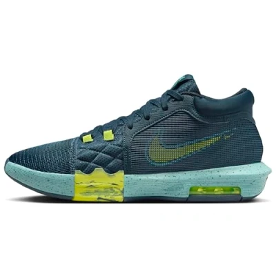 Abbildung von Nike Performance Lebron Witness VIII Basketballschuh, Herren, Größe: 42, Armoury navy green frost bicoastal cyber Textil