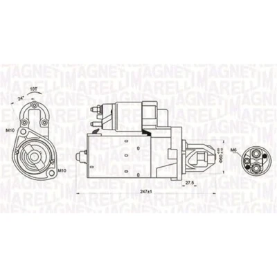 Abbildung von MAGNETI MARELLI 063721249010 Anlasser 12 1,4 10 MERCEDES BENZ: C Klasse Limousine, T modell, E Limousine