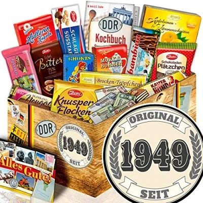 Abbildung von Original seit 1949 / DDR Schokolade Box/Geschenke Geburtstag Frau