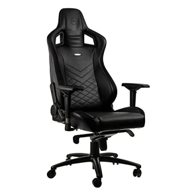Abbildung von noblechairs Epic Gaming Stuhl Bürostuhl Schreibtischstuhl PU Kunstleder Inklusive Kissen Schwarz/Blau