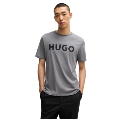 Abbildung von HUGO Dulivio Tshirt print, Herren, Größe: Medium, Medium grey