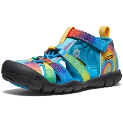Abbildung von Keen Seacamp II CNX Youth Unisex Trekkingsandale für Kinder, Größe: 38, Vivid blue/original tie dye Schuhe