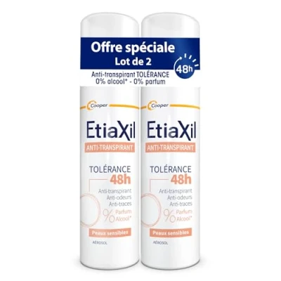 Abbildung von ETIAXIL Antitranspirant mäßiges Schwitzen Achseln Toleranz Aerosol 150 ml 2 Stück