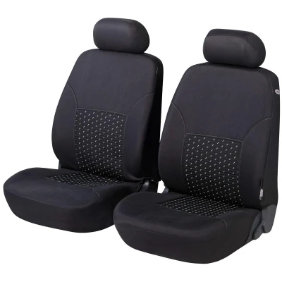 Abbildung von WALSER DotSpot 11938 Sitzschonbezug schwarz/grau Polyester vorne VOLKSWAGEN: Passat B7 Variant, Tiguan I, Golf 4 Schrägheck, OPEL: Corsa D Schrägheck