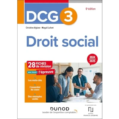 Abbildung von DCG 3 Droit social fiches 2024 2025 (2024 2025): 28 de révision pour réussir l&#039;épreuve