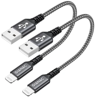 Abbildung von GIANAC iPhone Ladekabel 0.5M 2Pack USB Lightning Kabel SchnellKabel für 14,13,12,11,XS, XS Max,XR,X,8,8Plus,7,7Plus,6s,6s Plus,6,6 Plus,iPad