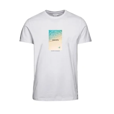 Abbildung von JACK &amp; JONES Herren Jormarbella Tee Ss Crew Neck 1 FST T Shirt, Bright White, S
