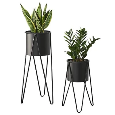 Abbildung von en.casa Blumenständer (Set, 2 St), »Hedera« Pflanzständer im 2er Set Metall Schwarz