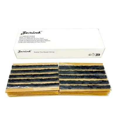 Abbildung von ZERINT TS 160D60 Reifen Gummistopfen Saiten (6 x 100mm schwarz 60 Streifen), 6 Notfall Tubeless Reparatur Stopfen für flache Punktion