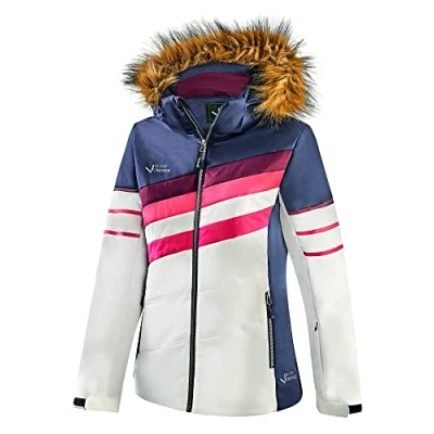 Abbildung von Black Crevice Damen Skijacke, dunkelblau/weiß/pink, 36