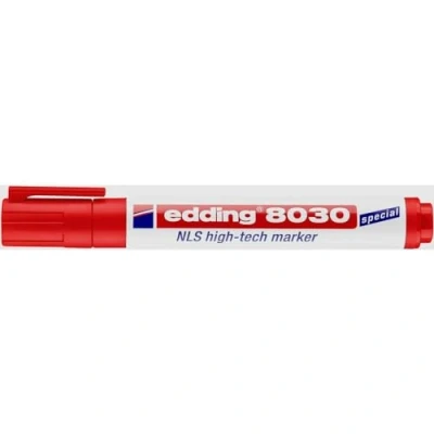 Abbildung von edding 8030 NLS High Tech Marker rot 10 Stifte Rundspitze 1,5 3 mm Rostfreier zum korrosionsarmen Markieren für Stahl, Metall, Eisen, Aluminium