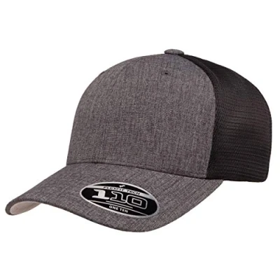 Abbildung von Flexfit Unisex 110 Mesh Trucker Hat, Melange Anthrazit/Schwarz, Einheitsgröße
