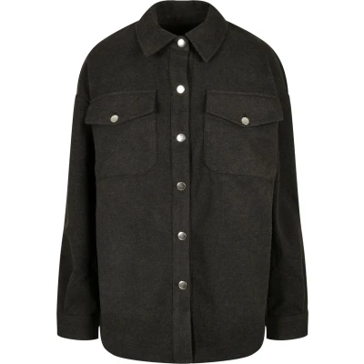 Abbildung von Urban Classics Ladies Classic Overshirt Übergangsjacke, Damen, Größe: 5XL, Charcoal