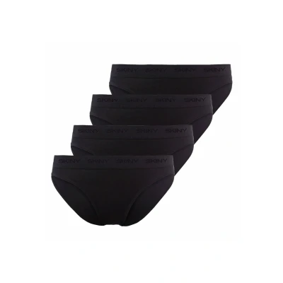 Abbildung von Skiny RIO SLIP 4ER PACK Logobund Slip, Damen, Größe: 36, Schwarz