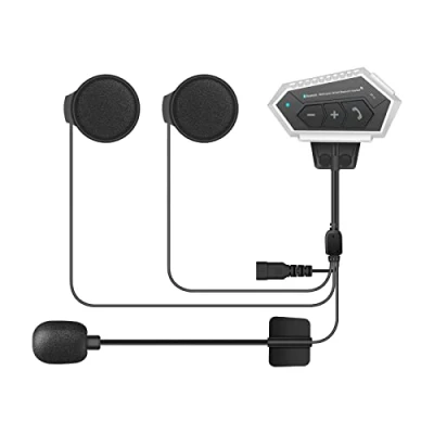 Abbildung von OBEST Motorrad Helm Headset, Bluetooth 5.0 Kopfhörer, für Motorradhelm, Wasserdicht Winddicht Motorräder Outdoor for GPS/Music Call Control/Cycling/Skiing