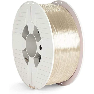 Abbildung von Verbatim PET G Filament 3D Druck, 1,75mm, 1kg, Polyethylenterephthalat Glykol zur Materialextrusion, für Drucker und Stift, aus G, transparent