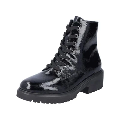 Abbildung von Rieker Damen 76002 Schnürstiefel, Schwarz, 43 EU Weit